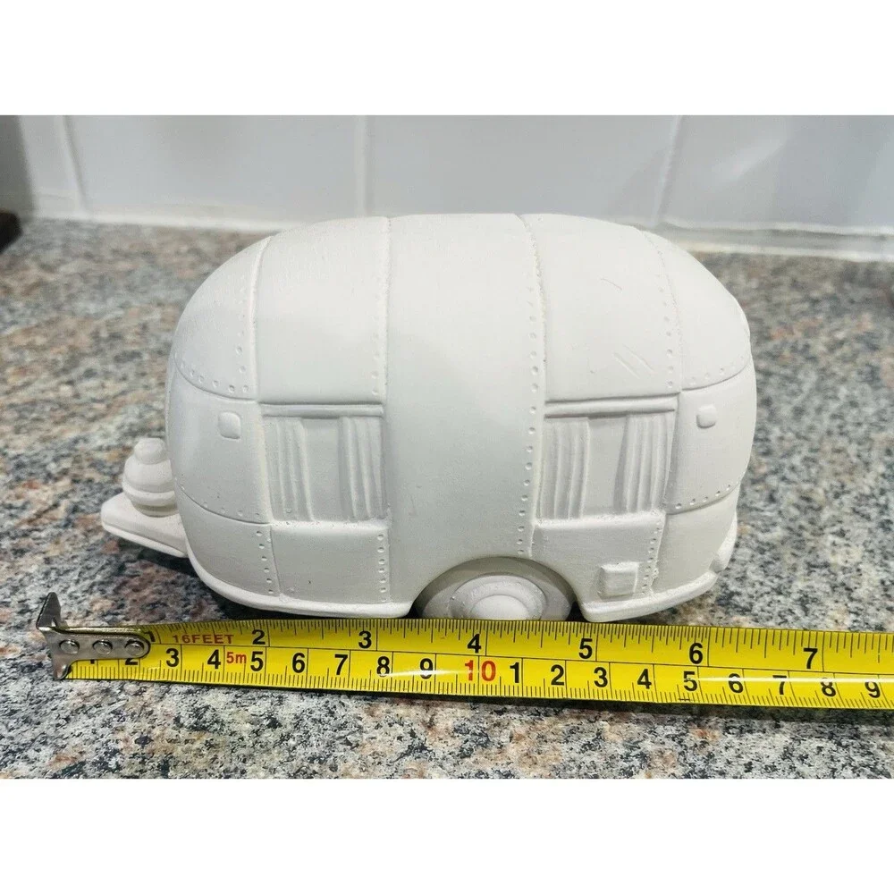 Ready to Paint Ceramic Bisque Camper Trailer Truck 6x4” Ready To Paint Decor